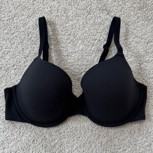 SKIMS Lightly Lined Underwire Bra Full Coverage Black Sz36D